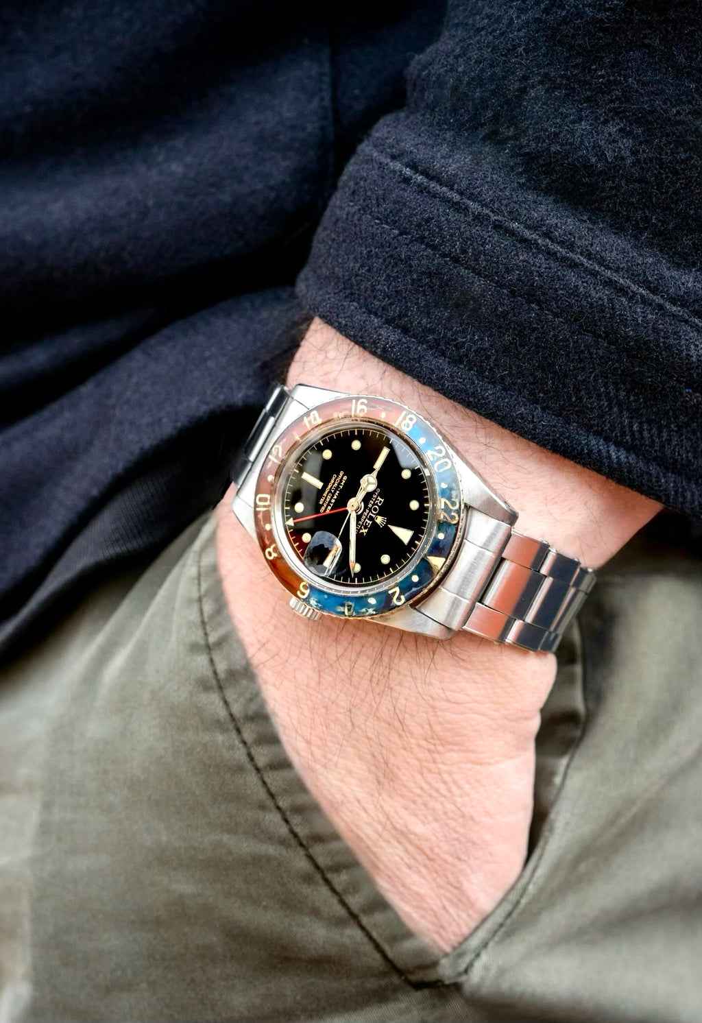 Rolex GMT-Master - 6542 Bakelite - 1957 with Box, Papers & Military Purchase Receipt