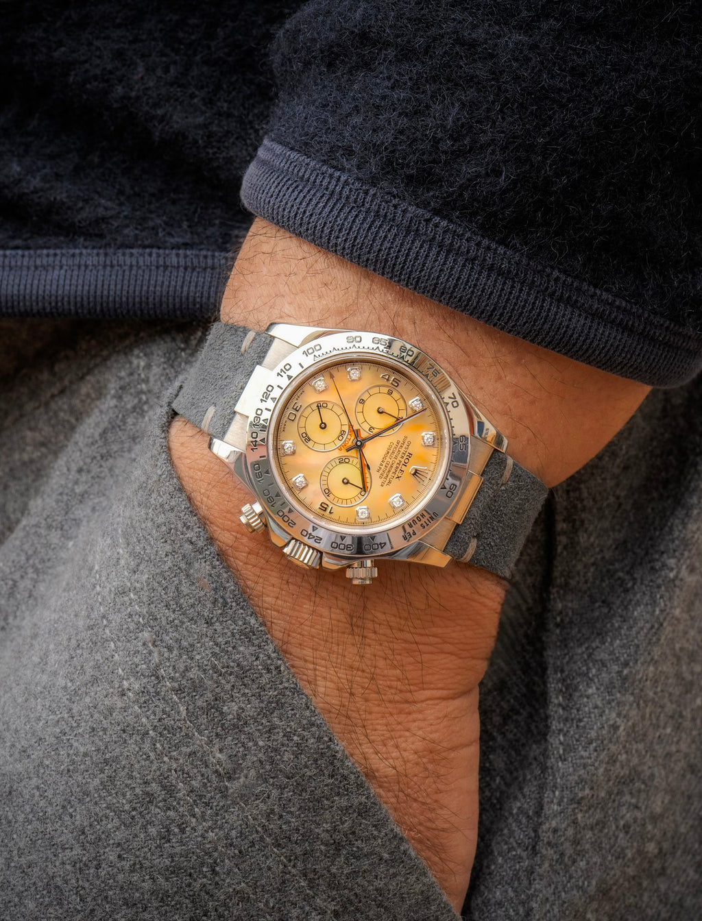 Rolex Daytona - 116519 Yellow Mother of Pearl - Diamond Markers 2001