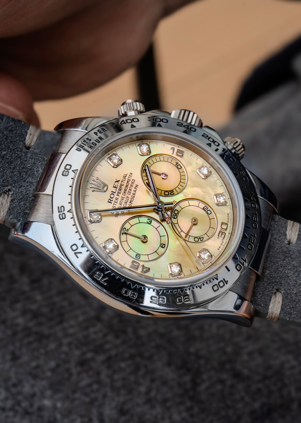 Rolex Daytona - 116519 Yellow Mother of Pearl - Diamond Markers 2001