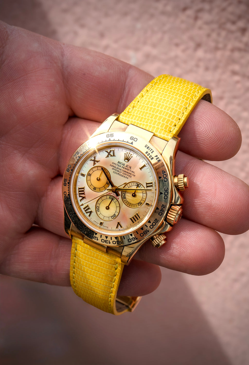 Rolex Daytona - 116518 Yellow Mother of Pearl Dial 2002