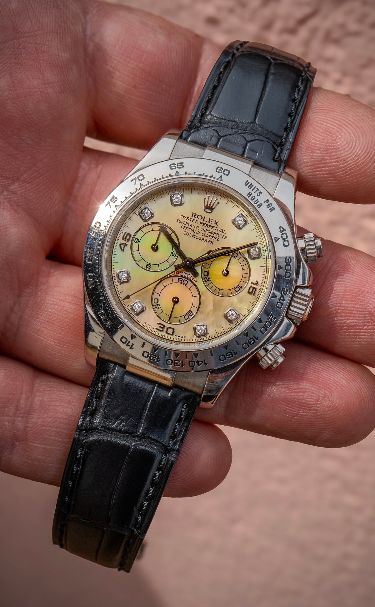 Rolex Daytona - 116519 Yellow Mother of Pearl - Diamond Markers 2001
