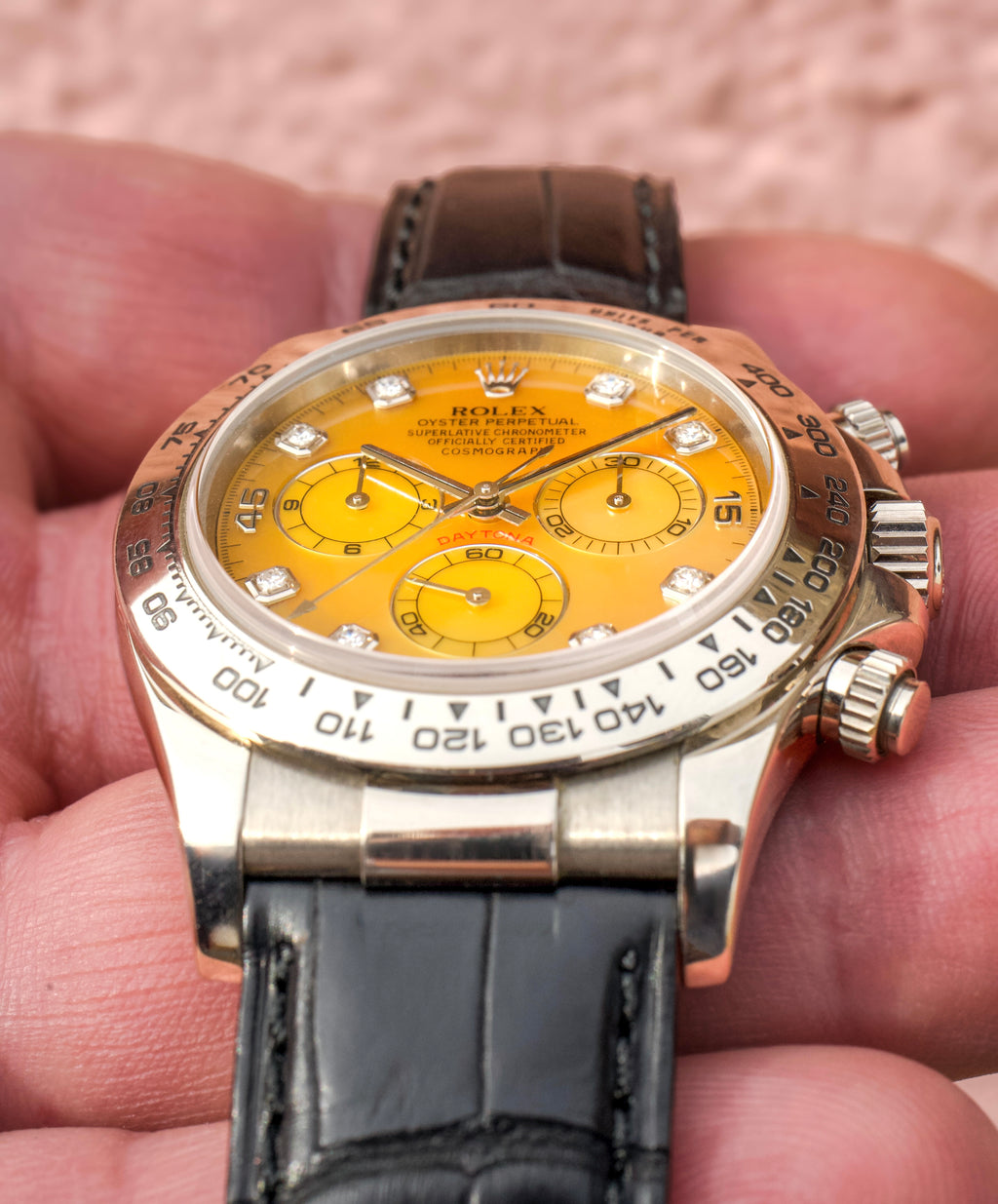 Rolex Daytona - 116519 Yellow Mother of Pearl - Diamond Markers 2001