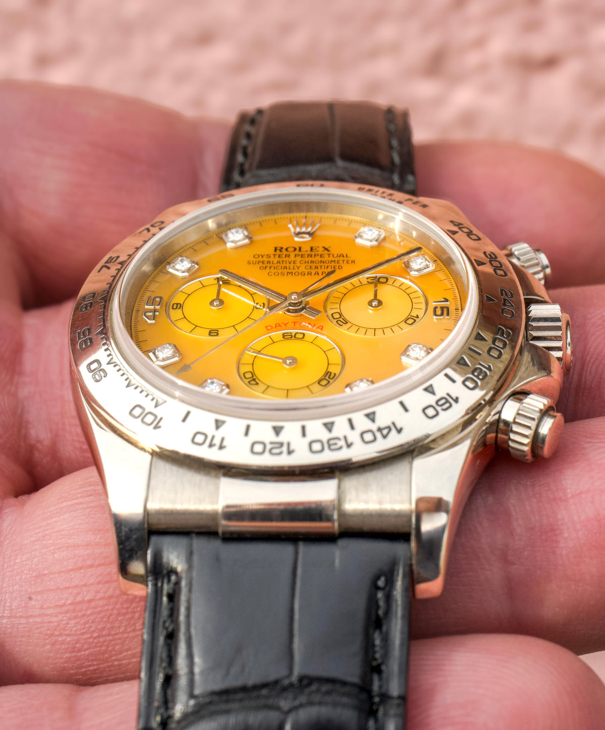 Rolex Daytona - 116519 Yellow Mother of Pearl - Diamond Markers 2001