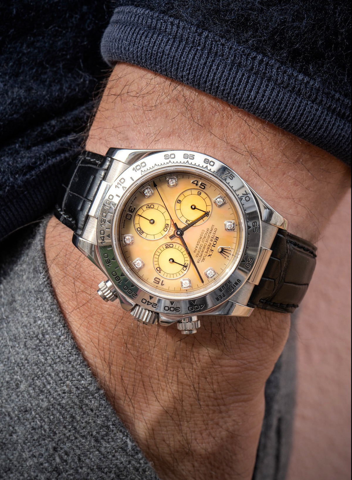 Rolex Daytona - 116519 Yellow Mother of Pearl - Diamond Markers 2001