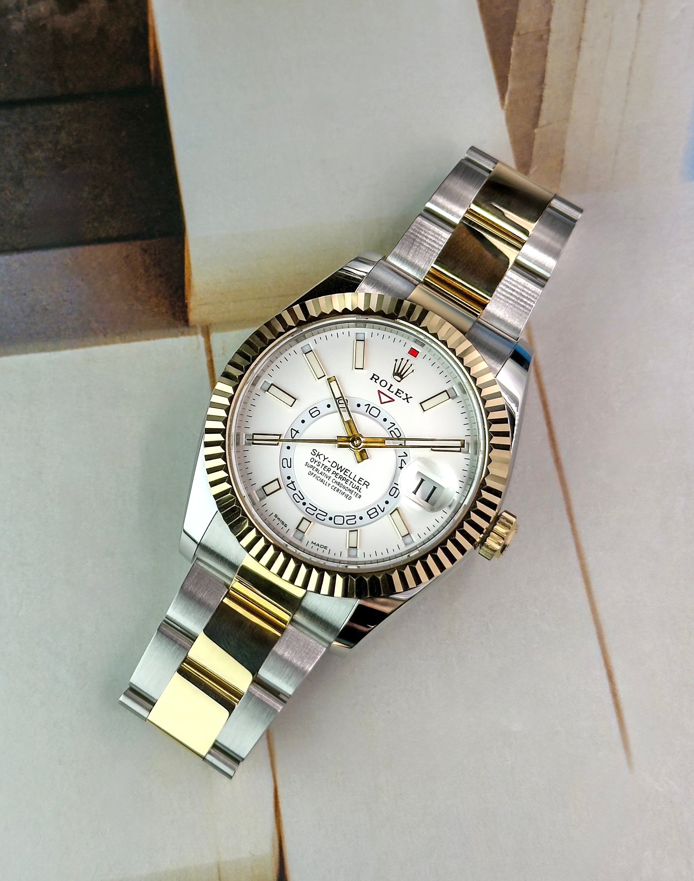 Rolex Sky Dweller - Bi Metal White Dial  - 326933 - 2022