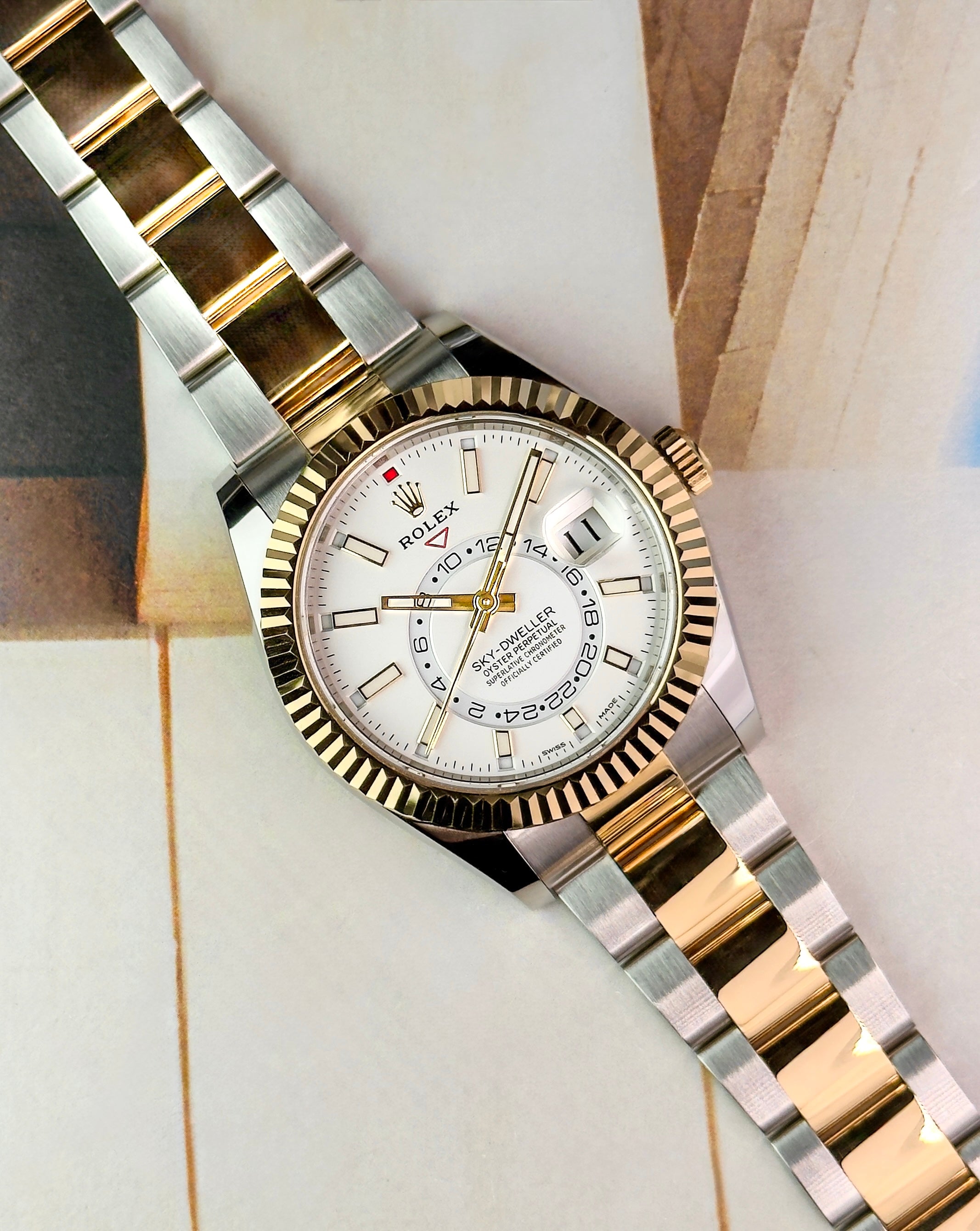 Rolex Sky Dweller - Bi Metal White Dial  - 326933 - 2022