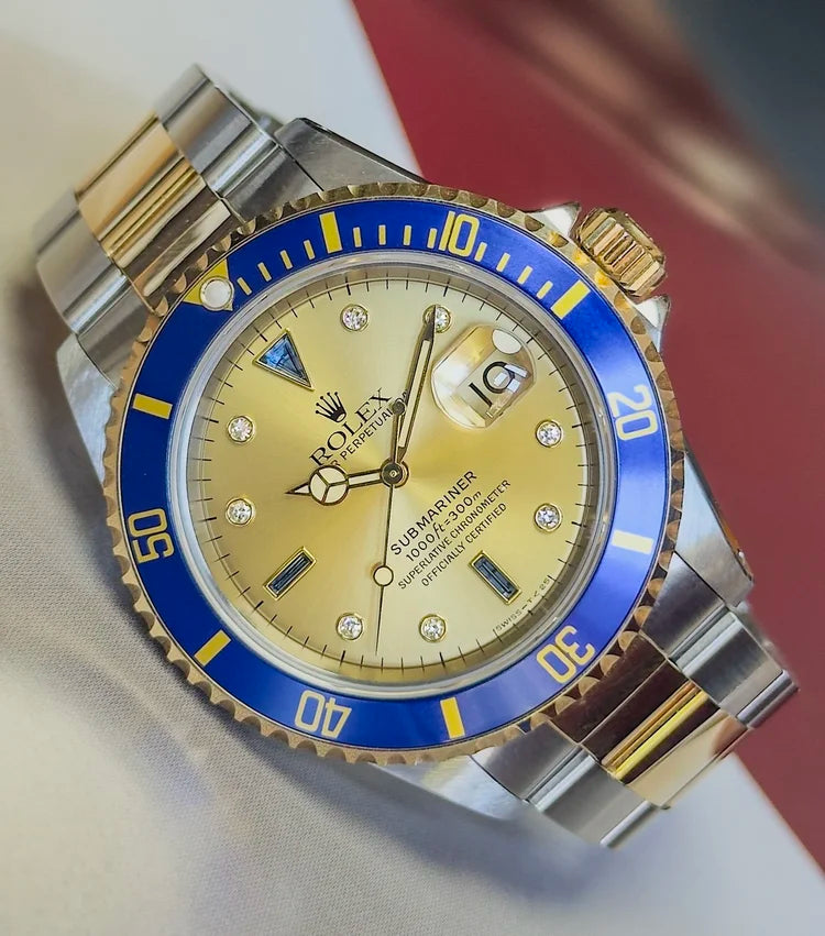 Rolex Submariner - Rare Champagne ‘Serti’ Dial 16613 - 1996
