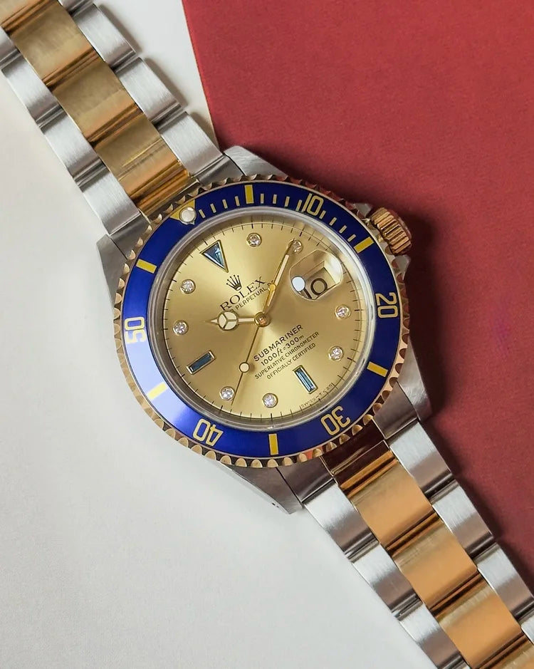 Rolex Submariner - Rare Champagne ‘Serti’ Dial 16613 - 1996