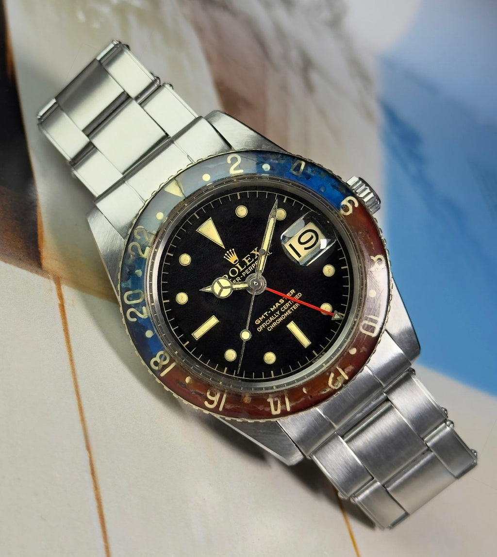 Rolex GMT-Master - 6542 Bakelite - 1957 with Box, Papers & Military Purchase Receipt
