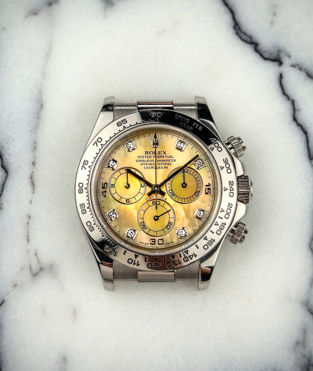 Rolex Daytona - 116519 Yellow Mother of Pearl - Diamond Markers 2001