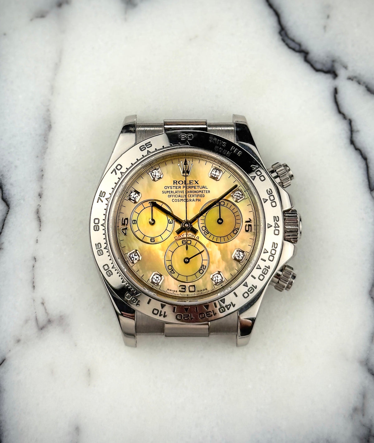 Rolex Daytona - 116519 Yellow Mother of Pearl - Diamond Markers 2001