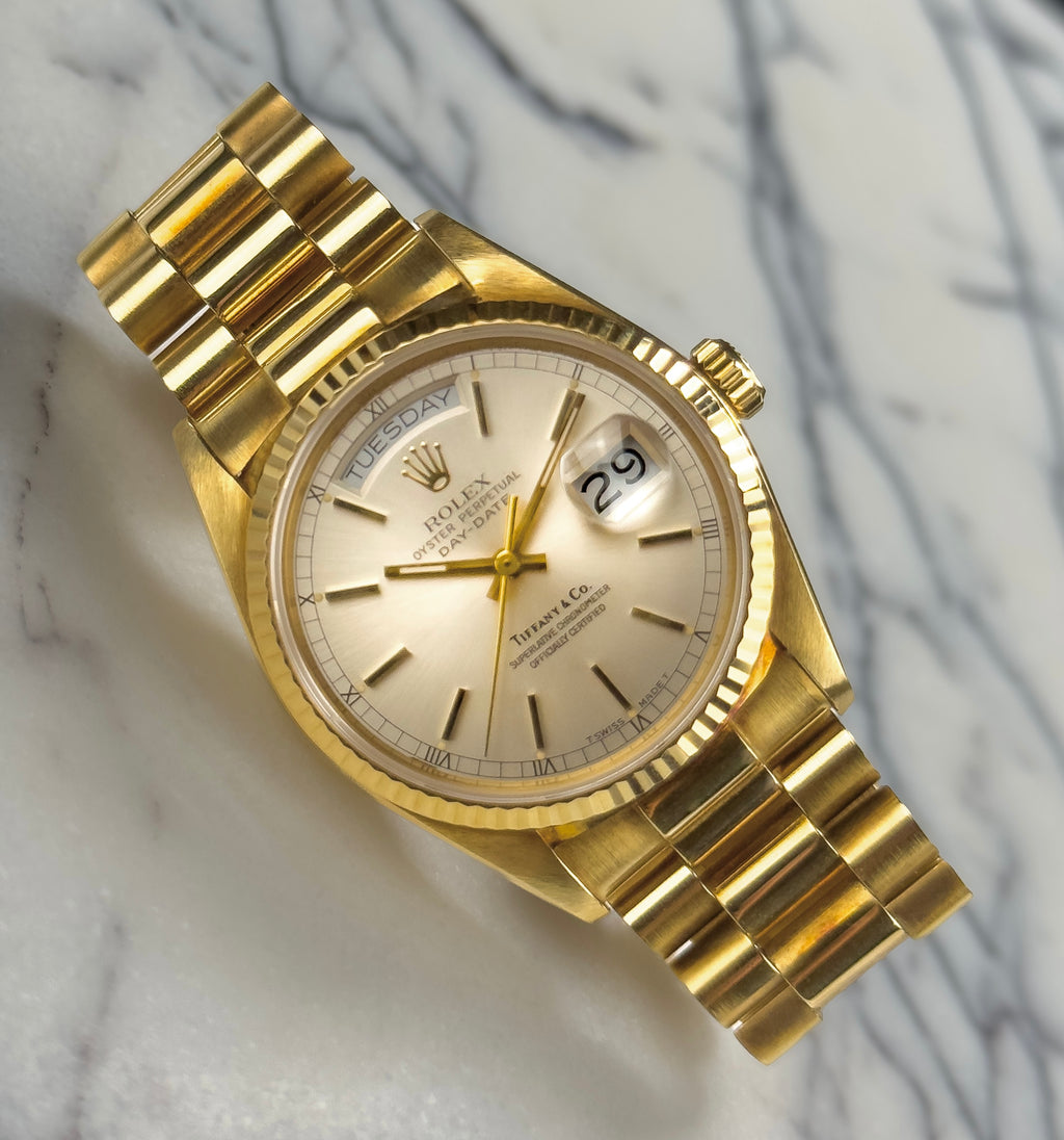 Rolex Day-Date - 18038 Tiffany & Co Signed 1987