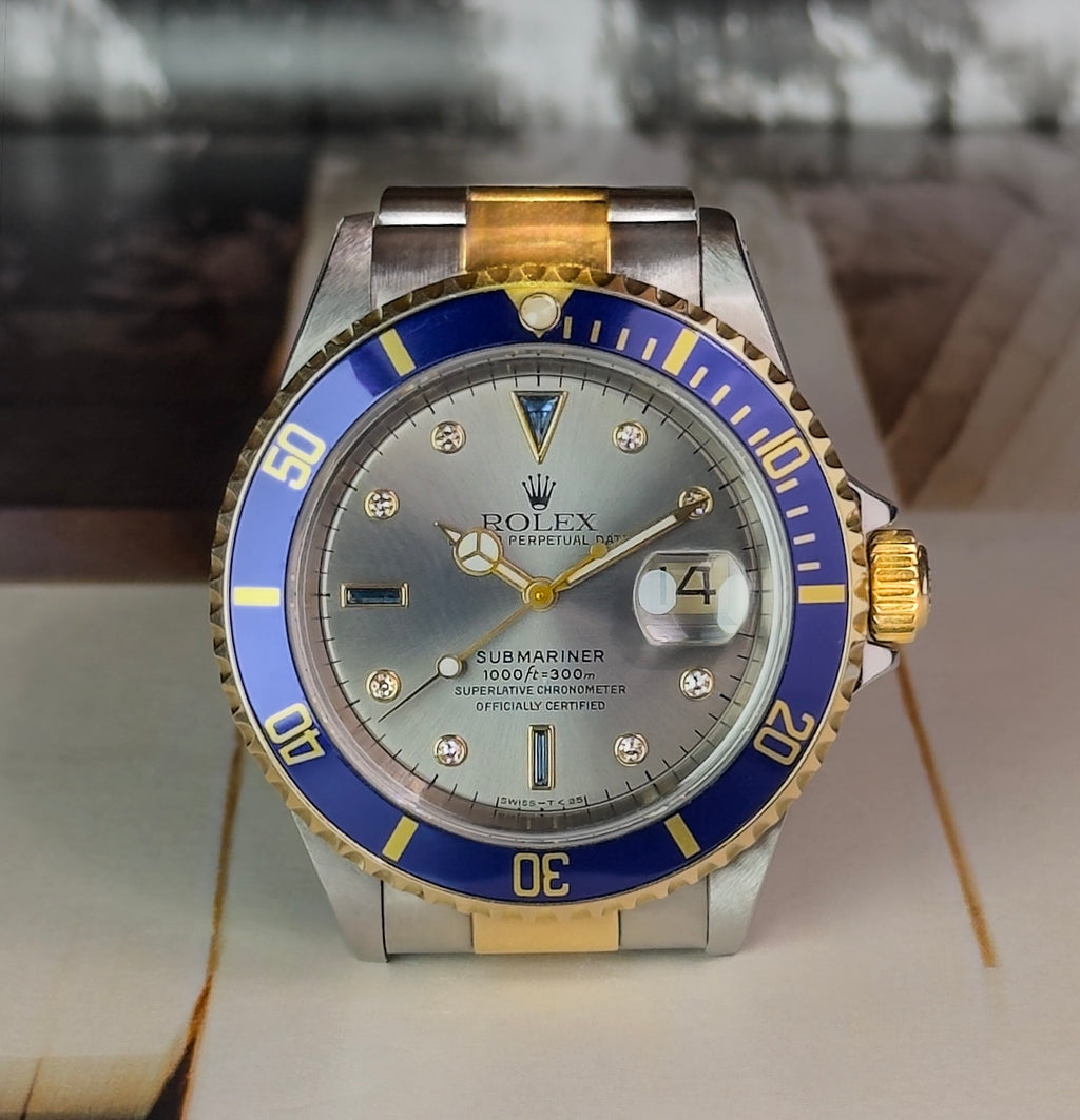 Rolex Submariner - 16613 - Slate Grey ‘Serti’ Dial
