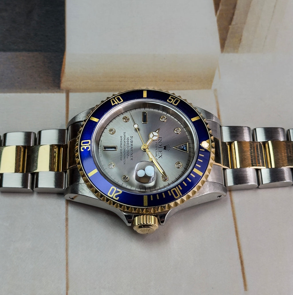 Rolex Submariner - 16613 - Slate Grey ‘Serti’ Dial
