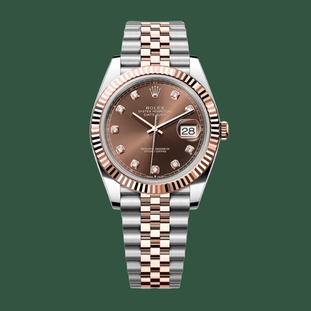 Rolex Datejust 41 (Chocolate/Diamonds/Rose/Steel)