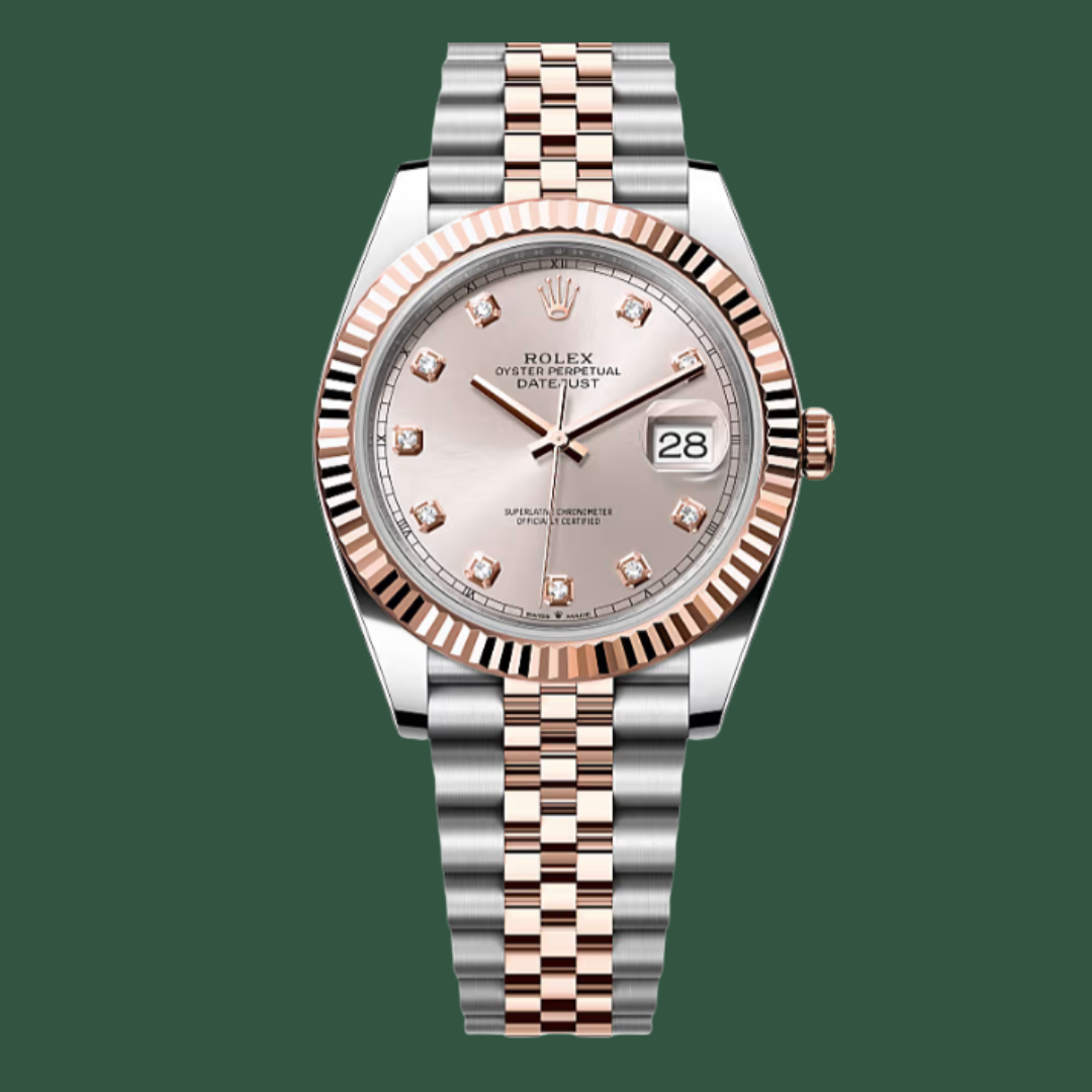 Rolex Datejust 41 (Sundust/Diamonds/Rose/Steel)