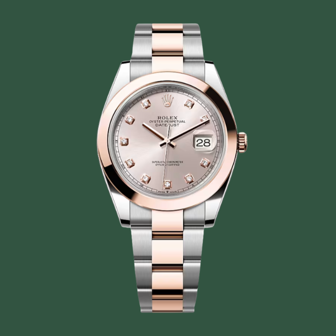 Rolex Datejust 41 (Sundust/Diamonds/Rose/Steel)