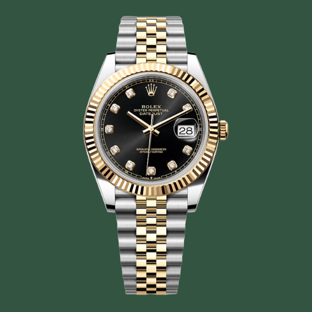 Rolex Datejust 41 (Black/Diamonds/Yellow Gold)