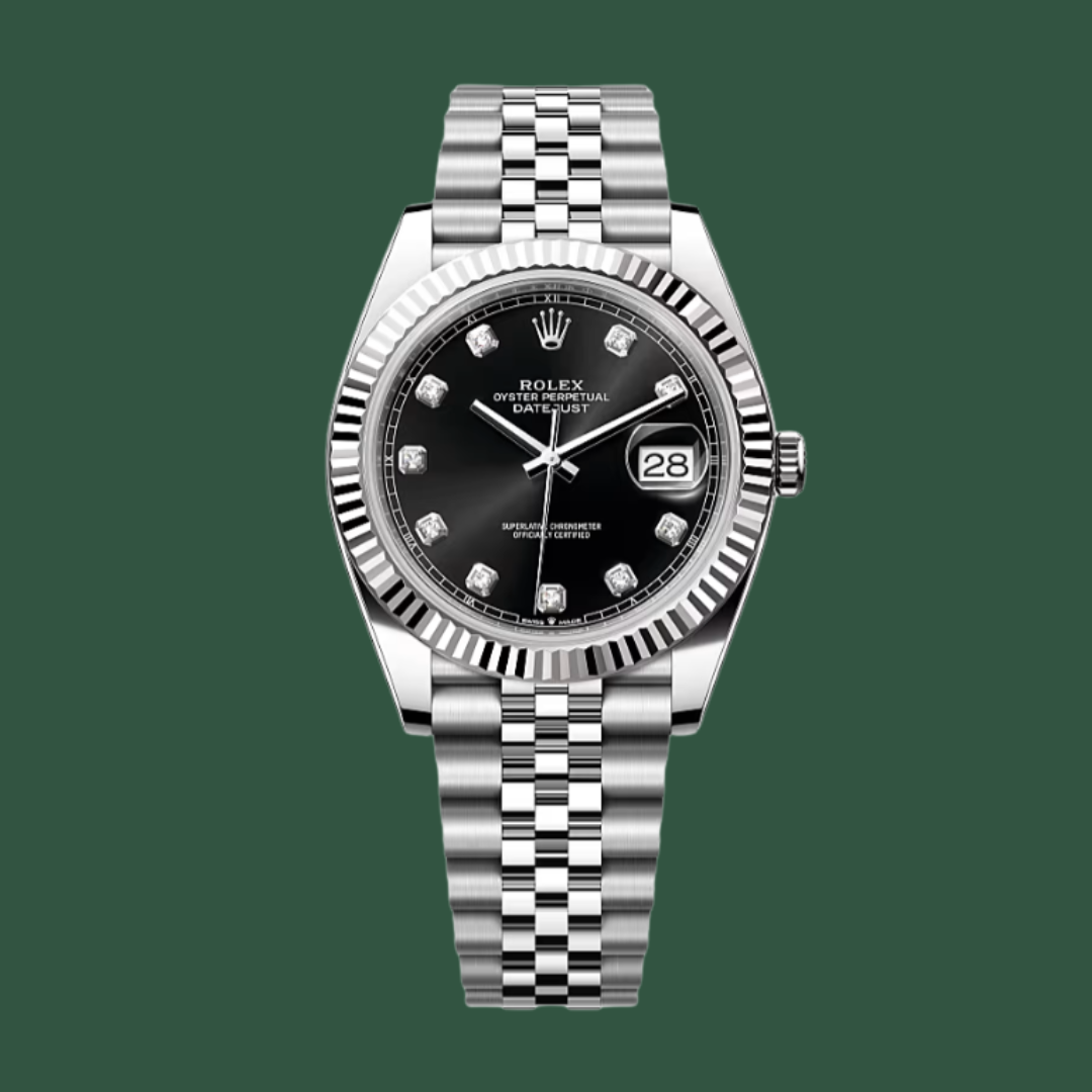 Rolex Datejust 41 (Black/Diamonds/White Gold/Steel)