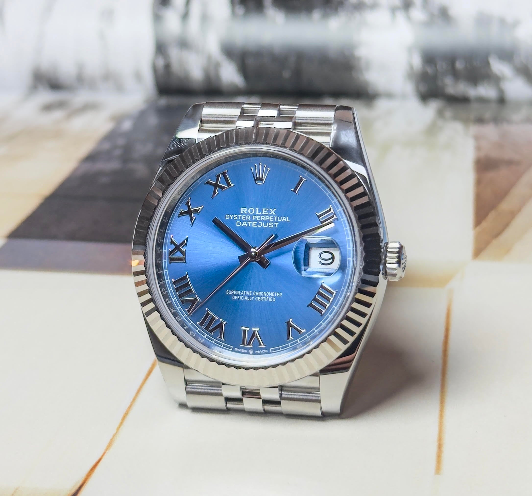 Rolex Datejust 41 – Blue Roman Dial, Jubilee Bracelet (Demo 2020)